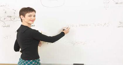 teacher at whiteboard